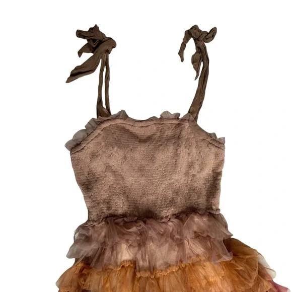 FINAL Bl^nk London x Anthropologie Rainbow Tulle Tiered Ruffle Midi Dress - Picture 10 of 15